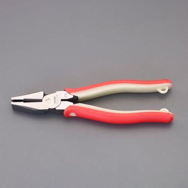 エスコ ESCO 220mm 電工ペンチ（砲金構造／蓄光ハンドル） EA534FD-220 WO店