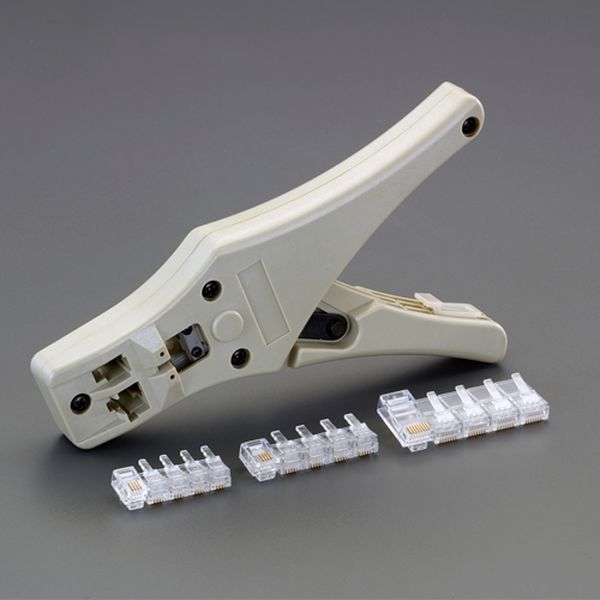 エスコ ESCO 4P・8P 圧着ペンチ(モジュラー端子用) 000012332011 WO店の通販はその他バイク用品