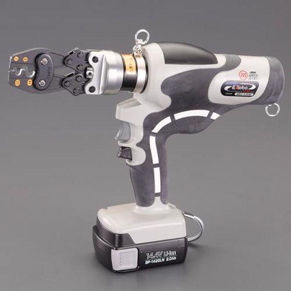 エスコ ESCO 2.0−14.0m* 充電式油圧圧着工具（裸端子用） EA539PD-10A WO店