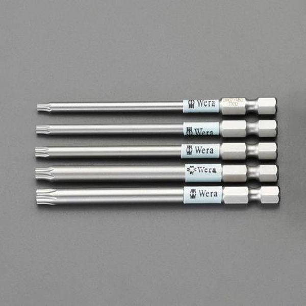 エスコ ESCO 5本組   ［Torx］ビットセット（ステンレス製） EA611BS-20A WO店