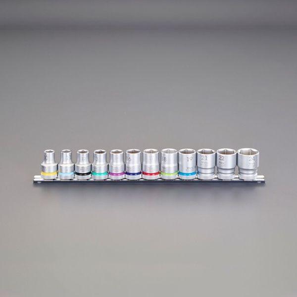 エスコ ESCO 1/2インチDR ソケットセット(ZYKLOP) EA617AM-1A WO店