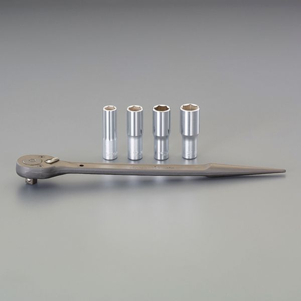 エスコ ESCO 1/2DR シノ付ラチェットハンドルセット(ソケット4個/ケース付) EA618CA WO店