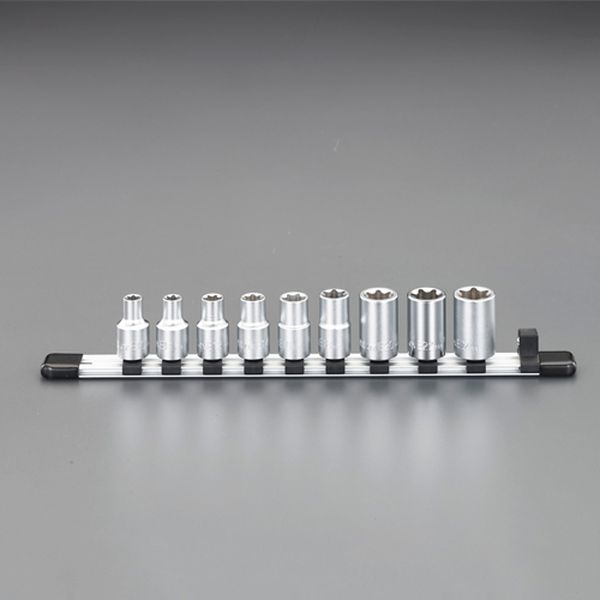 エスコ ESCO 1/2DR/E10-E24 [Torx] ソケットセット(9個組) EA618KX-1 WO店