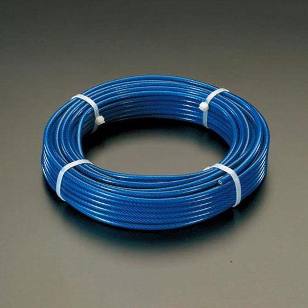 エスコ ESCO 8/10mmx20m/6x24 ワイヤーロープ (スチール製・PVCコート) EA628SM-72 WO店の通販は 8,117円