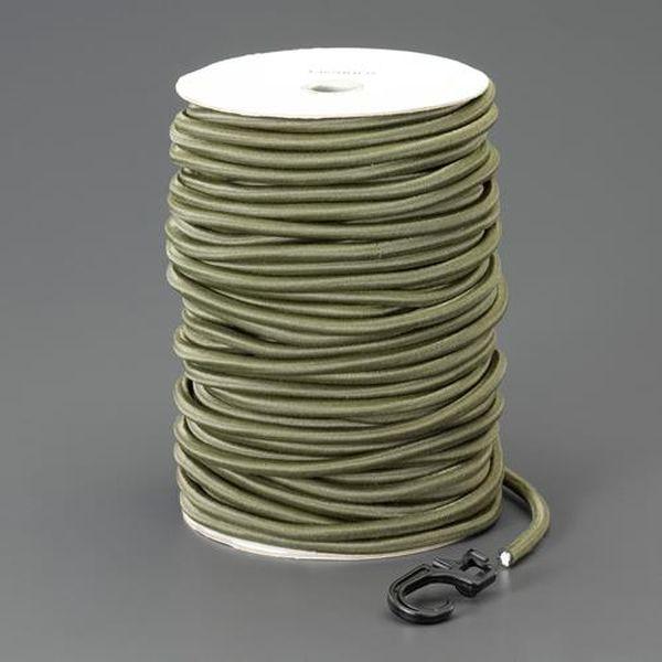 エスコ ESCO φ8mmx 60m バンジーコード(フック付/OD色) EA628WH-402 WO店