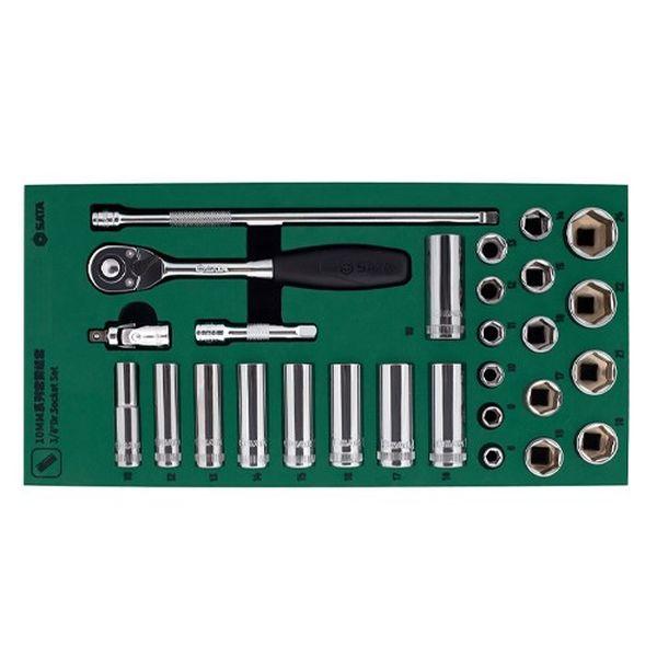 エスコ ESCO 3/8インチDR ソケットレンチセット(トレー入リ) EA687YA-3A WO店