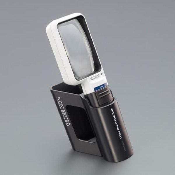 エスコ ESCO x4.0／75x50mm ルーペ（LEDライト付・角形） EA756C-37 WO店