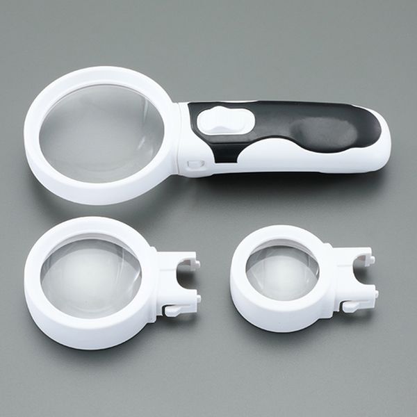 エスコ ESCO x2.5/x5.0/x8.0 ルーペ(LEDライト付、 EA756MH-6 WO店の通販は 5,248円