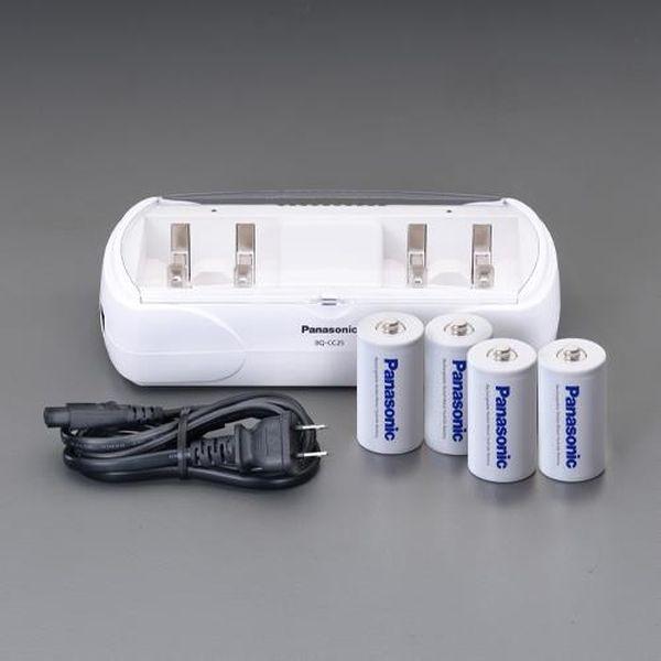 エスコ ESCO [単1] 充電器セット (ニッケル水素 単1x4本付) EA758YK-201B WO店 12,347円