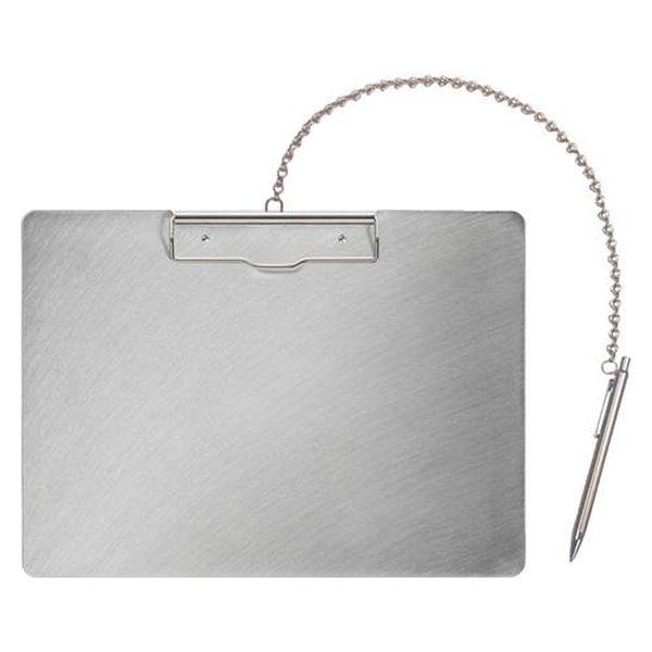 エスコ ESCO 330x240mm/A4 クリップボード (ステンレス製/ペン付) EA762DA-259 WO店の通販は