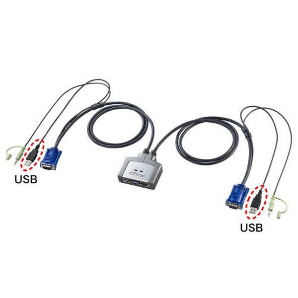 エスコ ESCO パソコン自動切替器 (アナログ・USB対応) EA764AE-82 WO店