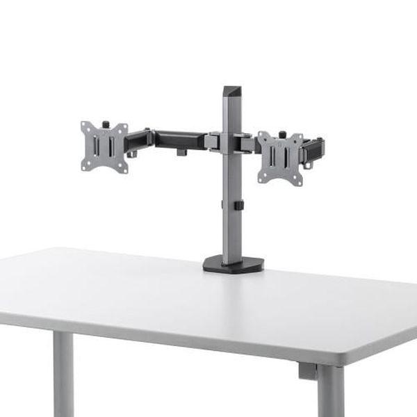 エスコ ESCO 380mm モニターアーム (水平可動/2面) EA764AG-21 WO店