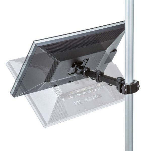 エスコ ESCO 490-510mm モニターアーム (支柱取付用/ロング/黒) EA764AG-29BA WO店_1