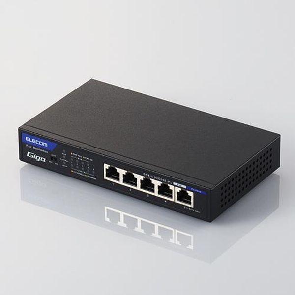 エスコ ESCO レイヤー2 PoEアンマネージギガスイッチ (5ポート) EA764BY-181 WO店