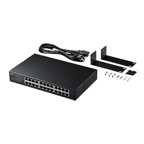 エスコ ESCO スイッチングハブ(ギガビット対応/24ポート/軽量) 000012328998 WO店