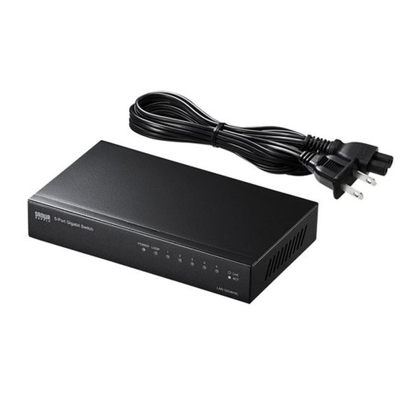エスコ ESCO スイッチングハブ(ギガビット対応/5ポート/メタル筐体) 000012328999 WO店