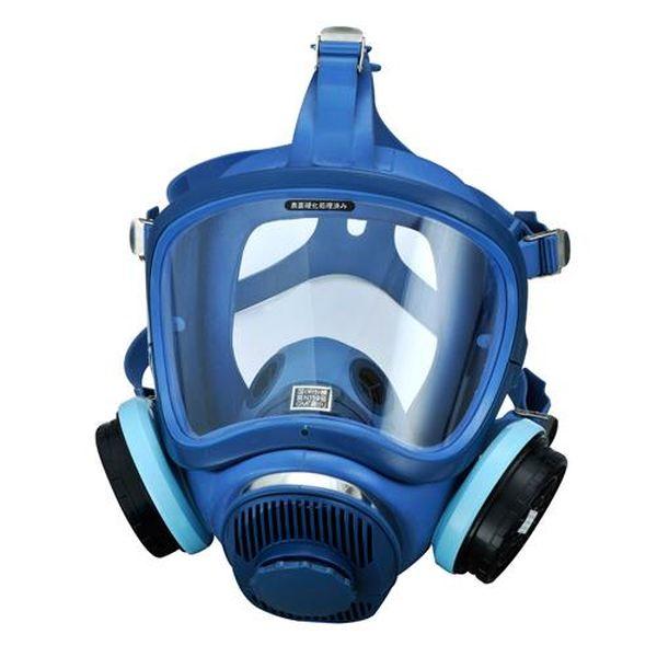顔面防護マスク エスコ ESCO 直結型防毒マスク（2缶式／伝声器付） EA800MX-23 WO店
