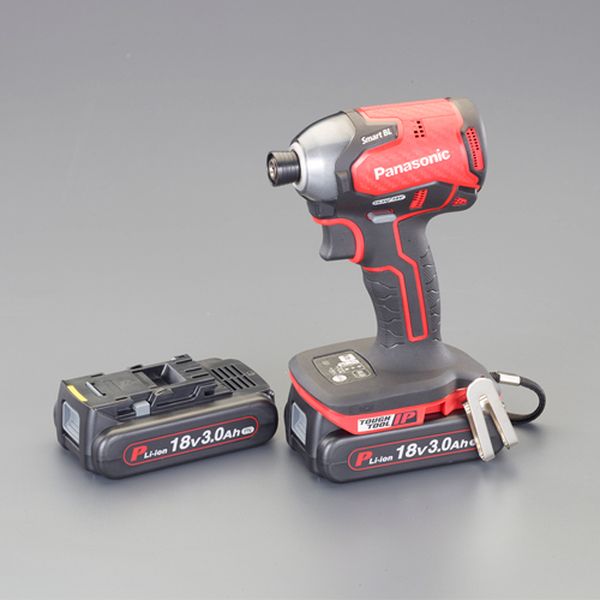 エスコ ESCO DC18.0V/3.0Ah インパクトドライバー(赤/充電式) 000012329103 WO店