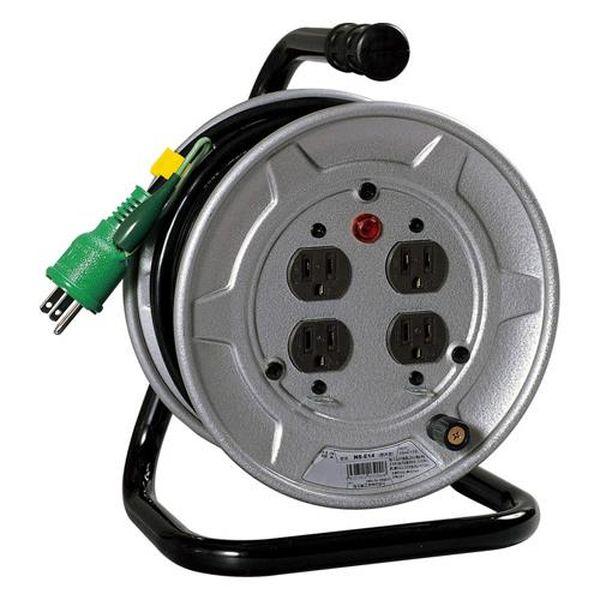 エスコ ESCO AC125V／15A／10m コードリール（アース付） EA815BH-3 WO店