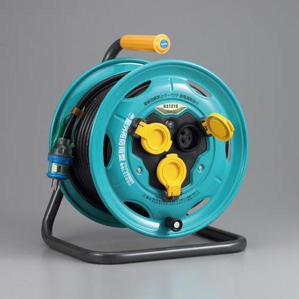 エスコ ESCO AC125V／15A／30m コードリール（防雨，漏電遮断器付 EA815BW-30A WO店