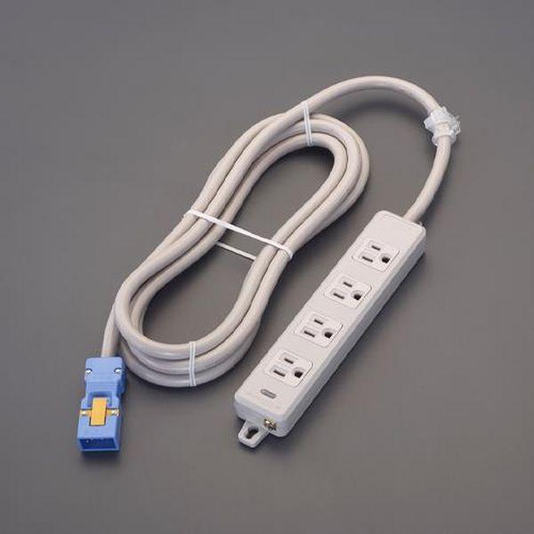 エスコ ESCO AC125V／15Ax 5m タップ（4口・ハーネスプラグ） EA815GK-212 WO店 7,279円