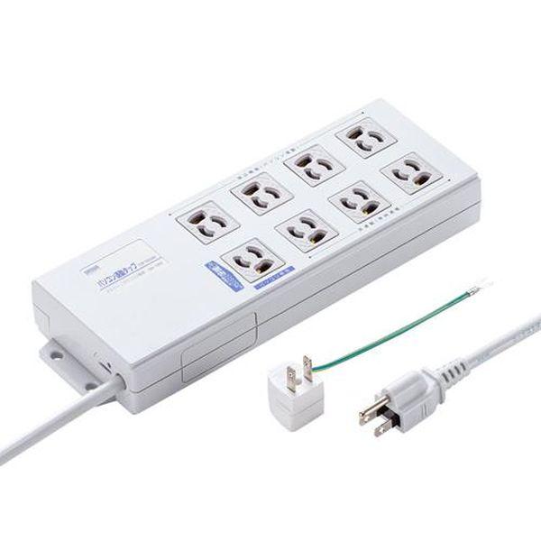 エスコ ESCO 125V/15Ax2m パソコン連動タップ (8口/BOX型) EA815GM-383 WO店