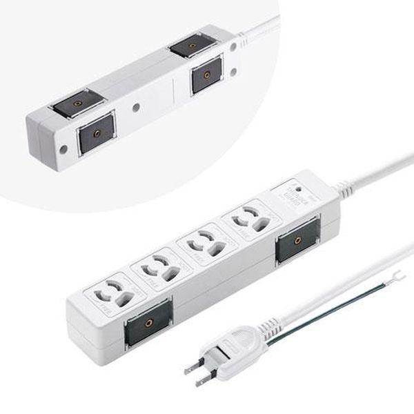 エスコ ESCO 3m タップ (4口/2P/マグネット付/雷ガード) EA815GM-405 WO店