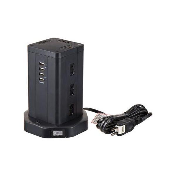 エスコ ESCO AC100V／14Ax2m タップ（12口／USBポート／タワー型） EA815GN-61 WO店