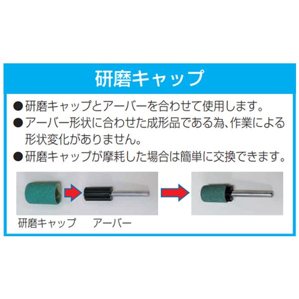 エスコ ESCO [φ10mm] 研磨キャップセット (3mm軸) EA819GF-393 WO店_1