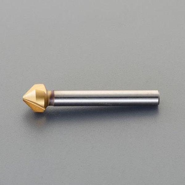 エスコ ESCO 28.0mm カウンターシンク（12mm軸・HSS・Tinコート） EA827FE-128 WO店