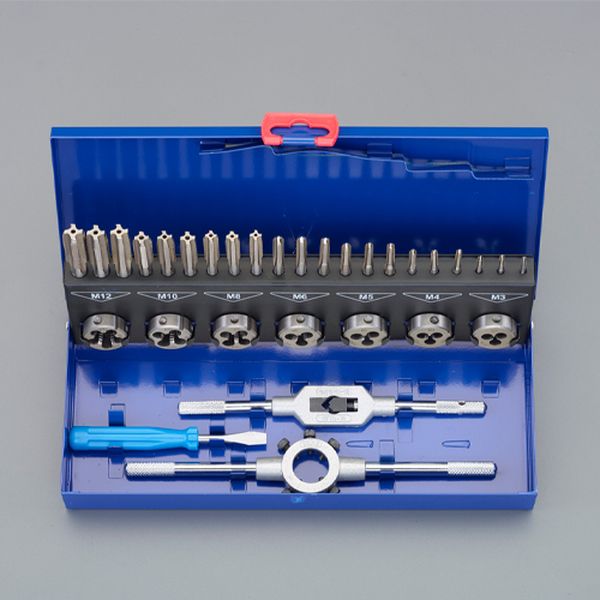 エスコ ESCO M3-M12/31個組 タップダイスセット(HSS/ISO) 000012339819 WO店