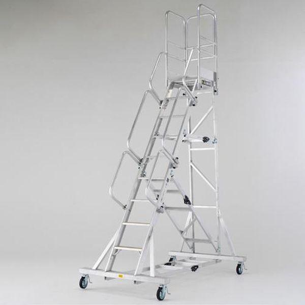 エスコ ESCO 2.36m／ 8段 作業台（手摺り付／折畳式） EA903BE-11A WO店