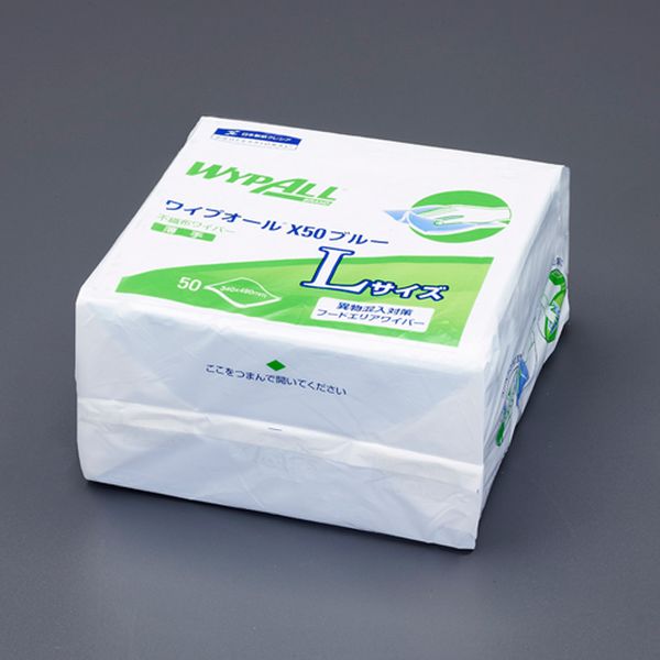 エスコ ESCO 340x490mm 工業用ワイパー(18パック/ブルー) EA929AW-14B WO店