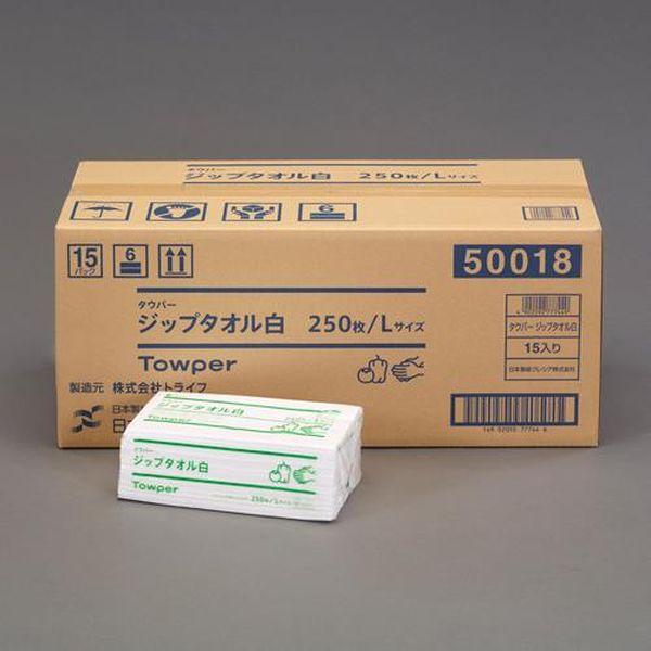 エスコ ESCO 250x250mm ハンドタオル(250枚/12パック) EA929AZ-31B WO店