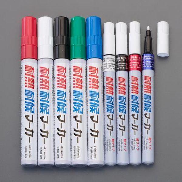 エスコ ESCO 9本組[細字/中字] 油性・耐熱耐候目じるし EA942CD-100A WO店