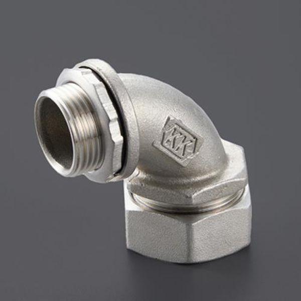 エスコ ESCO 1／2”xCTG 16 ボックスコネクター（アングル／厚鋼／ステンレス） EA947SG-104 WO店