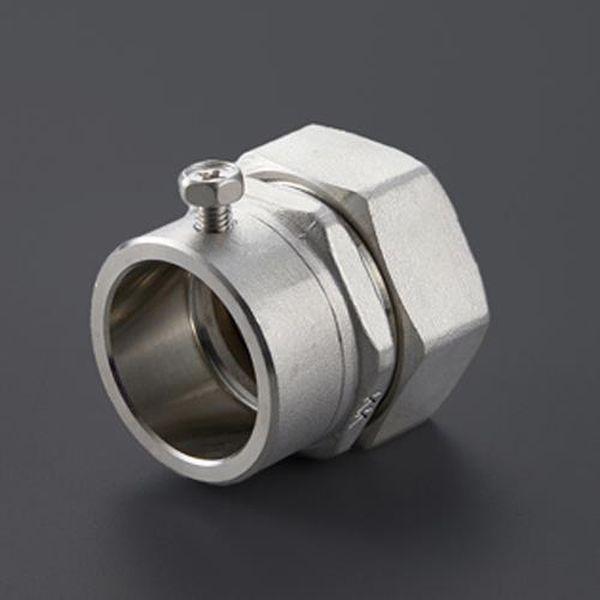 エスコ ESCO 1／2”xG16 ねじ無しコネクター（ストレート／厚鋼／ステンレス） EA947SM-104 WO店
