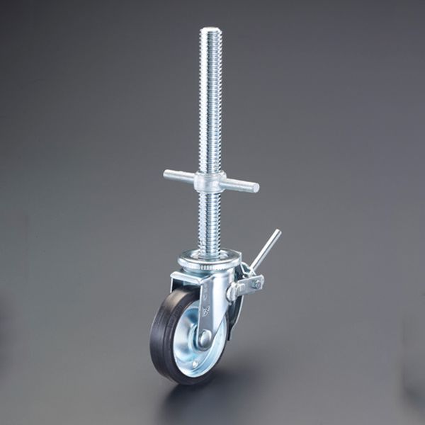 エスコ ESCO 200mm/35x355mm キャスター(足場用・ジャッキ付) EA948TC-23 WO店