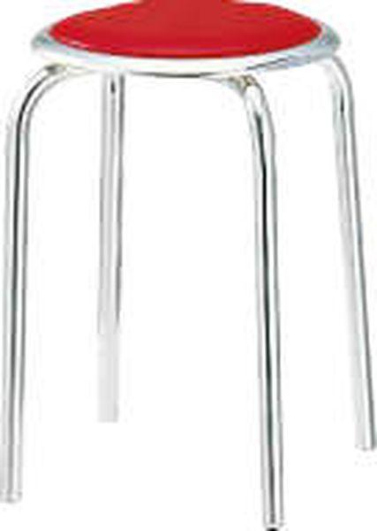 エスコ ESCO φ330x450mm 丸スツール(レッド) 000012344959 WO店