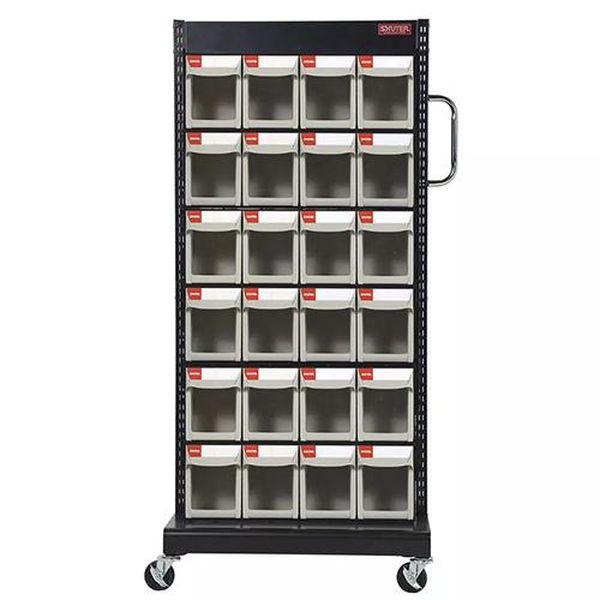 エスコ ESCO 690x560x1460mm/4列6段 マルチストールカート(片面) EA957FL-1 WO店