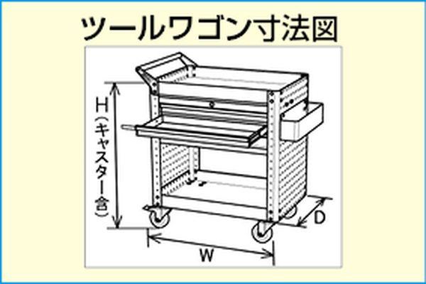 エスコ ESCO 722x459x1000mm/7段 ツールワゴン (ブルー) EA957S-9A WO店_1