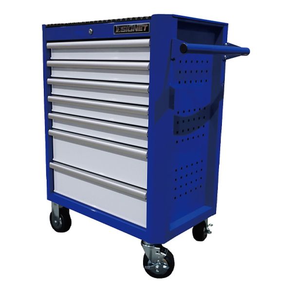 エスコ ESCO 722x459x1000mm/7段 ツールワゴン (ブルー) EA957S-9A WO店_3