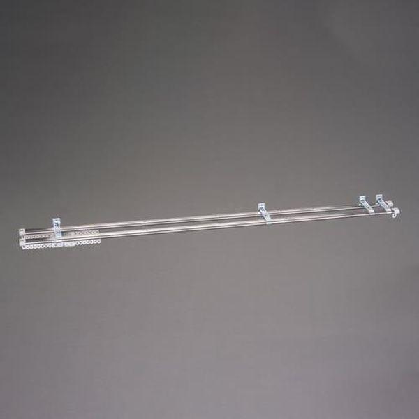 エスコ ESCO 1.1−2.0m カーテンレールセット（伸縮式／ダブル） EA970KA-12 WO店