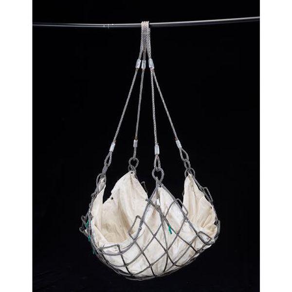 エスコ ESCO 1.8x1.8m ワイヤーモッコ(4点吊/シート付) EA981WM-98 WO店