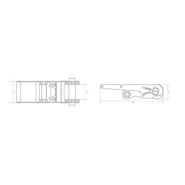 エスコ ESCO 75mmx 9.0m/2540kg ベルト荷締機(両端アイ型) 000012345310 WO店_3