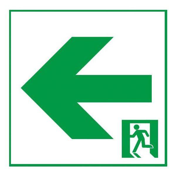 エスコ ESCO LED誘導灯用表示板 (通路/左向矢印/A級) EA983AX-126 WO店