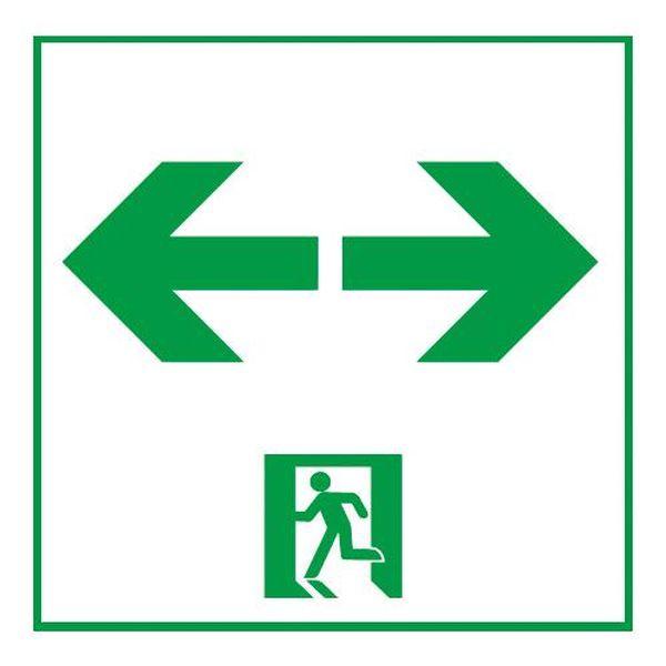 エスコ ESCO LED誘導灯用表示板 (通路/左右矢印/A級) EA983AX-128 WO店