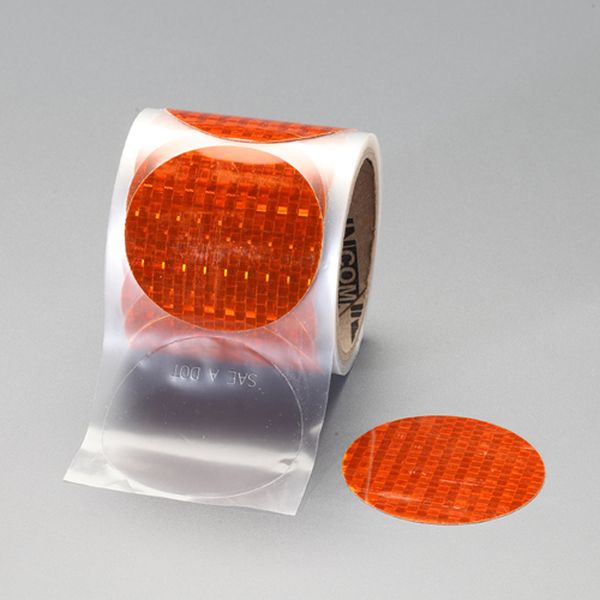 エスコ ESCO φ76mm ハイレベル反射テープ(50枚/橙 EA983GR-65 WO店