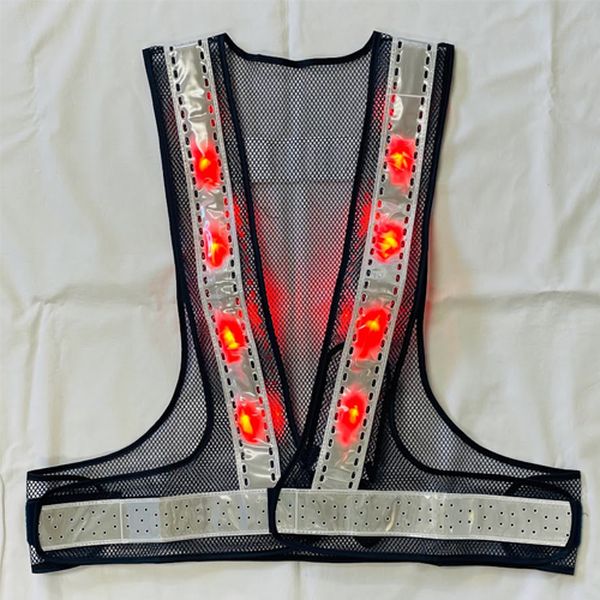 エスコ ESCO 安全ベスト・LED (紺/白) EA983R-551 WO店