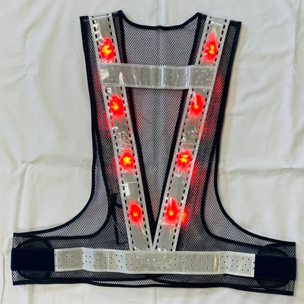 エスコ ESCO 安全ベスト・LED (紺/白) EA983R-551 WO店